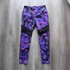 The North Face FlashDry Women’s Leggings M Purple Black Abstract Print